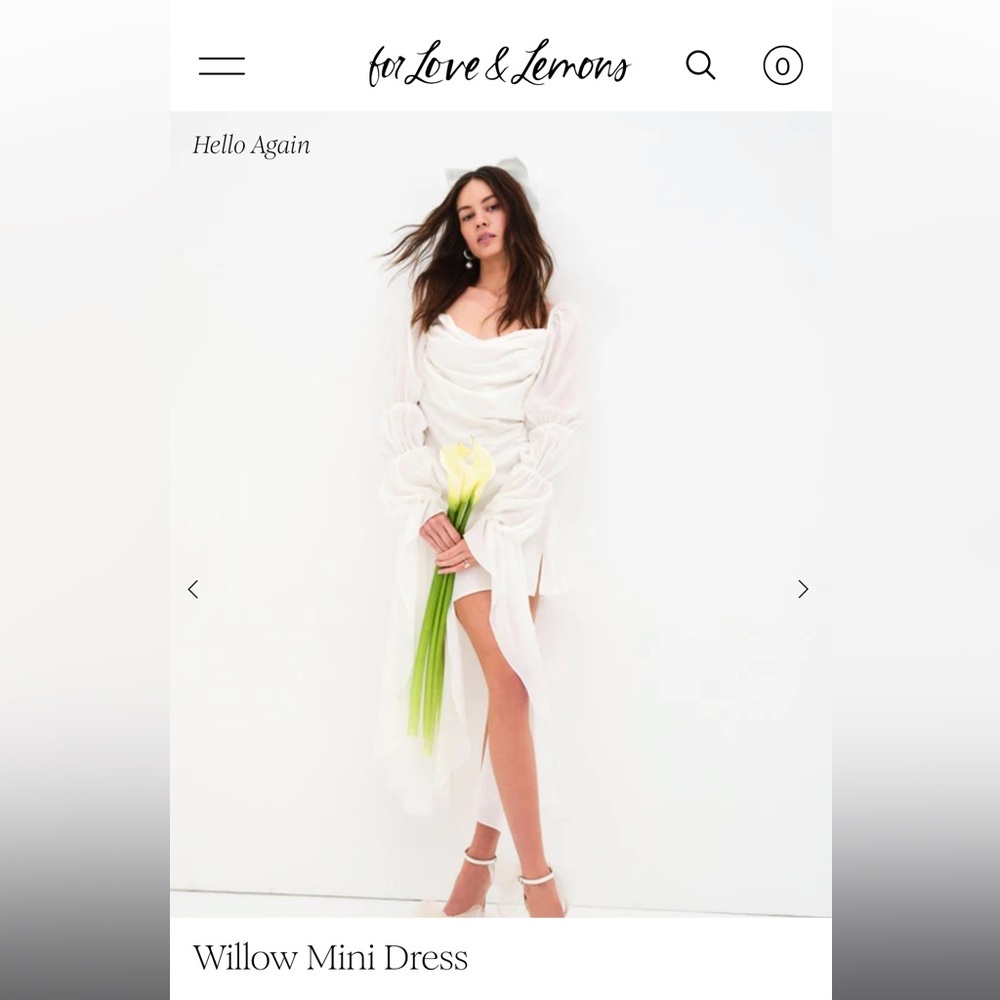For love and lemons Willow Mini dress size Small